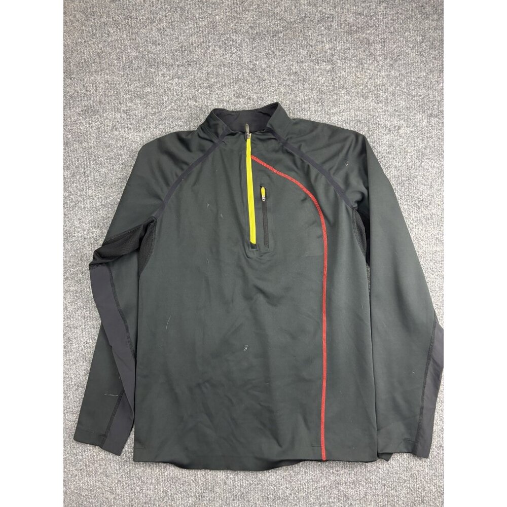 Salomon Pullover Mens Large Black 1/4 Zip Long Sleeve Performance Running Top